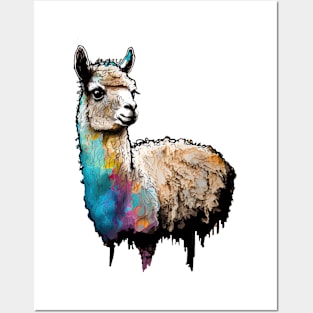 Alpaca Llama Colordrops Posters and Art